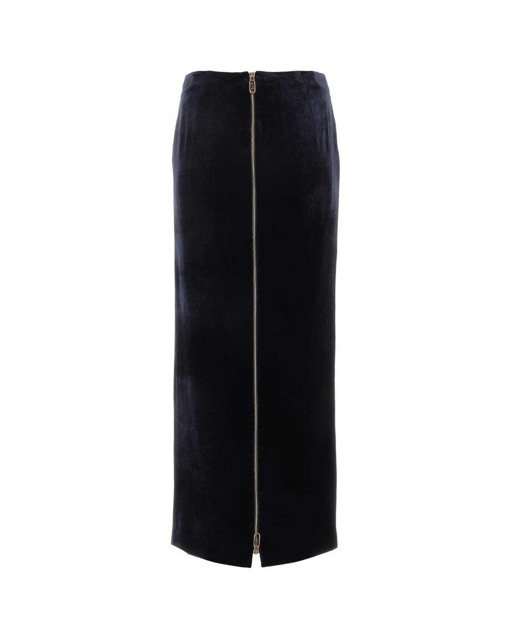 Fendi Black Midnight Velvet Skirt
