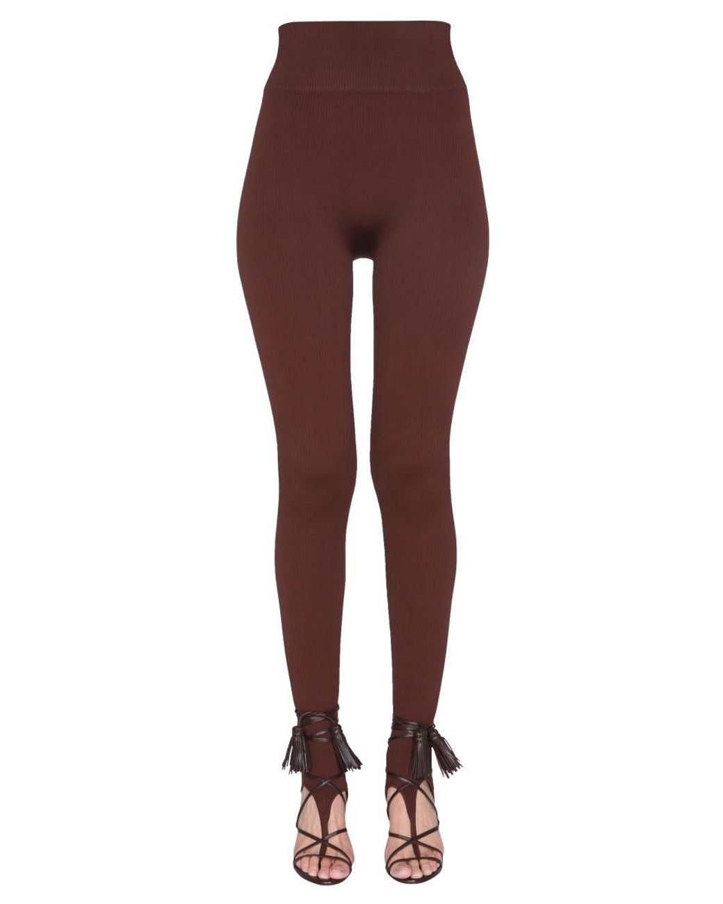 ANDREADAMO Brown Jersey Leggings