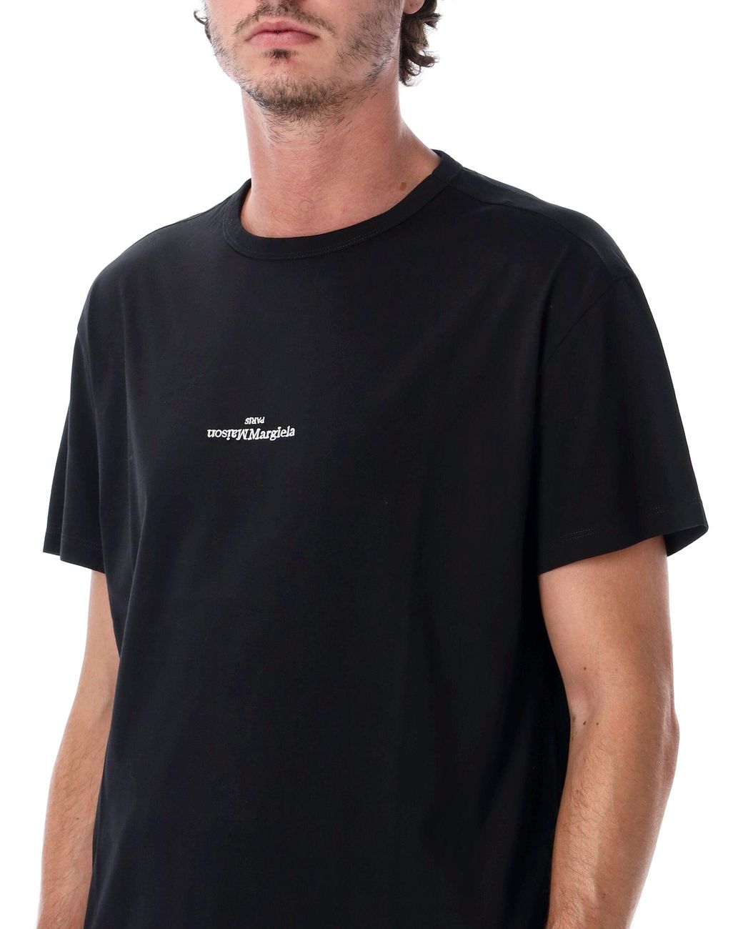 Maison Margiela Black T Shirts And Polos
