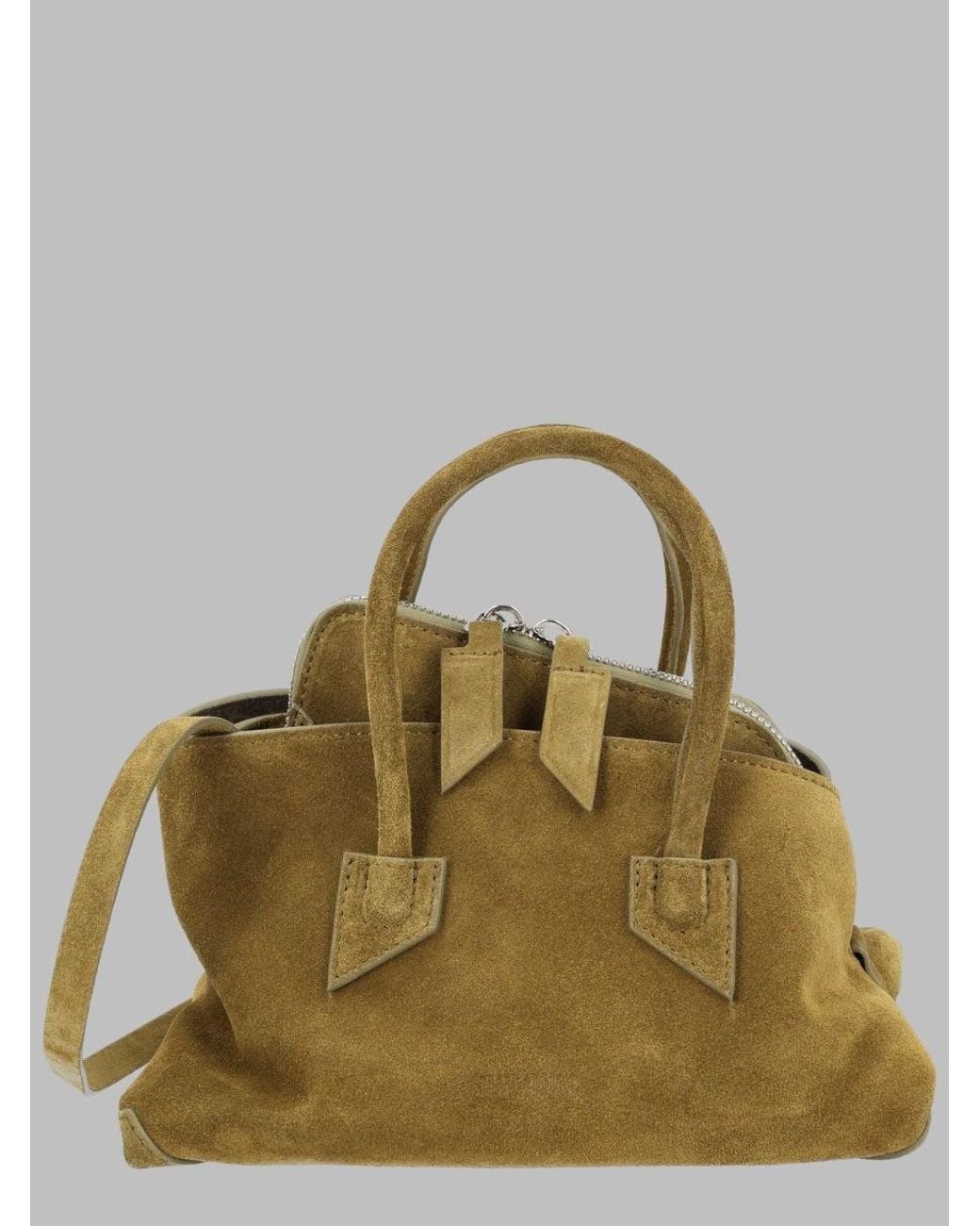 The Attico Metallic 100% Leather Shoulder Bag