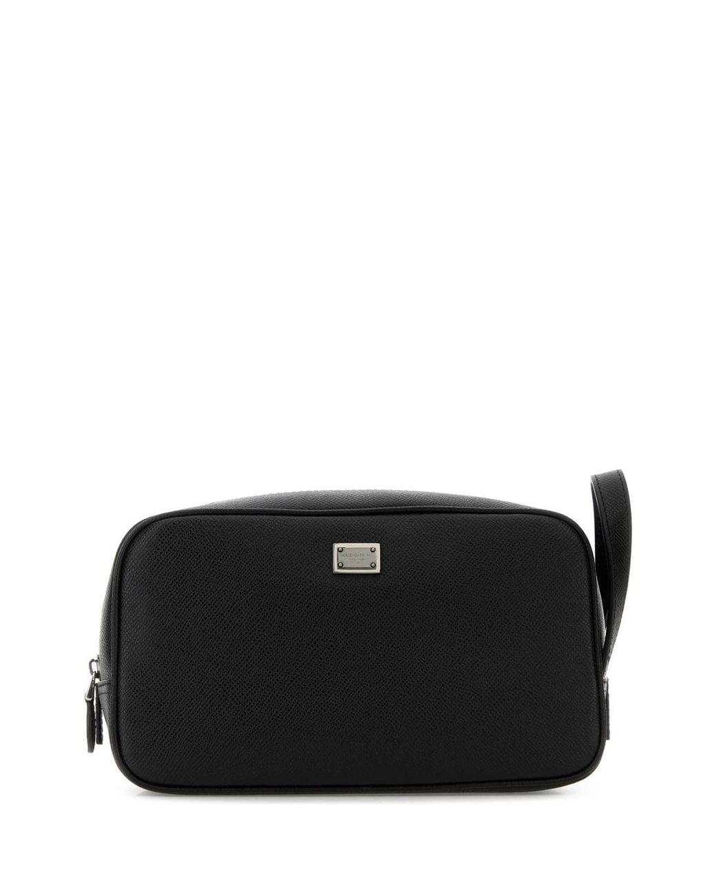 Dolce & Gabbana Black Leather Beauty Case for men