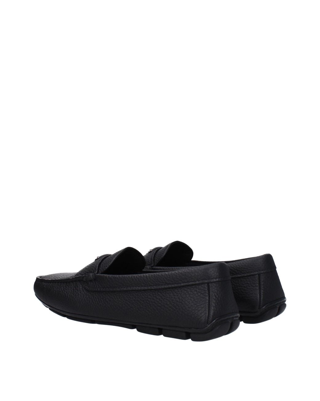 Prada Black Leather Loafers