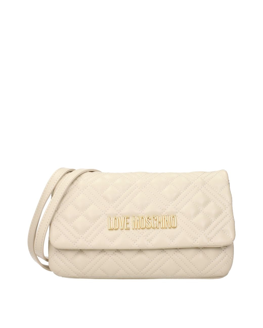 Love Moschino Natural Polyurethane/Ivory Clutch
