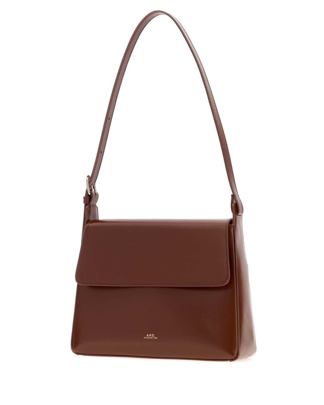 A.P.C. Brown Leather Virginie Shoulder Bag