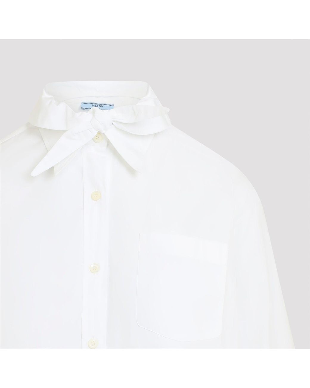 Prada Poplin Overhemd Van in het White