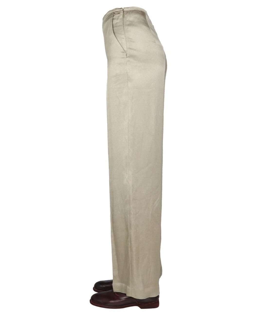 Alysi Natural Satin Trousers