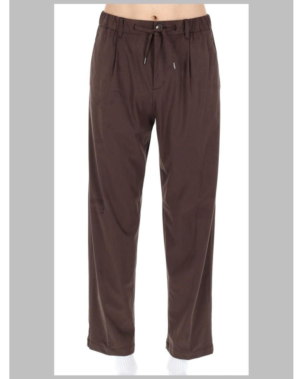 Herno Brown Drawstring Trousers for men