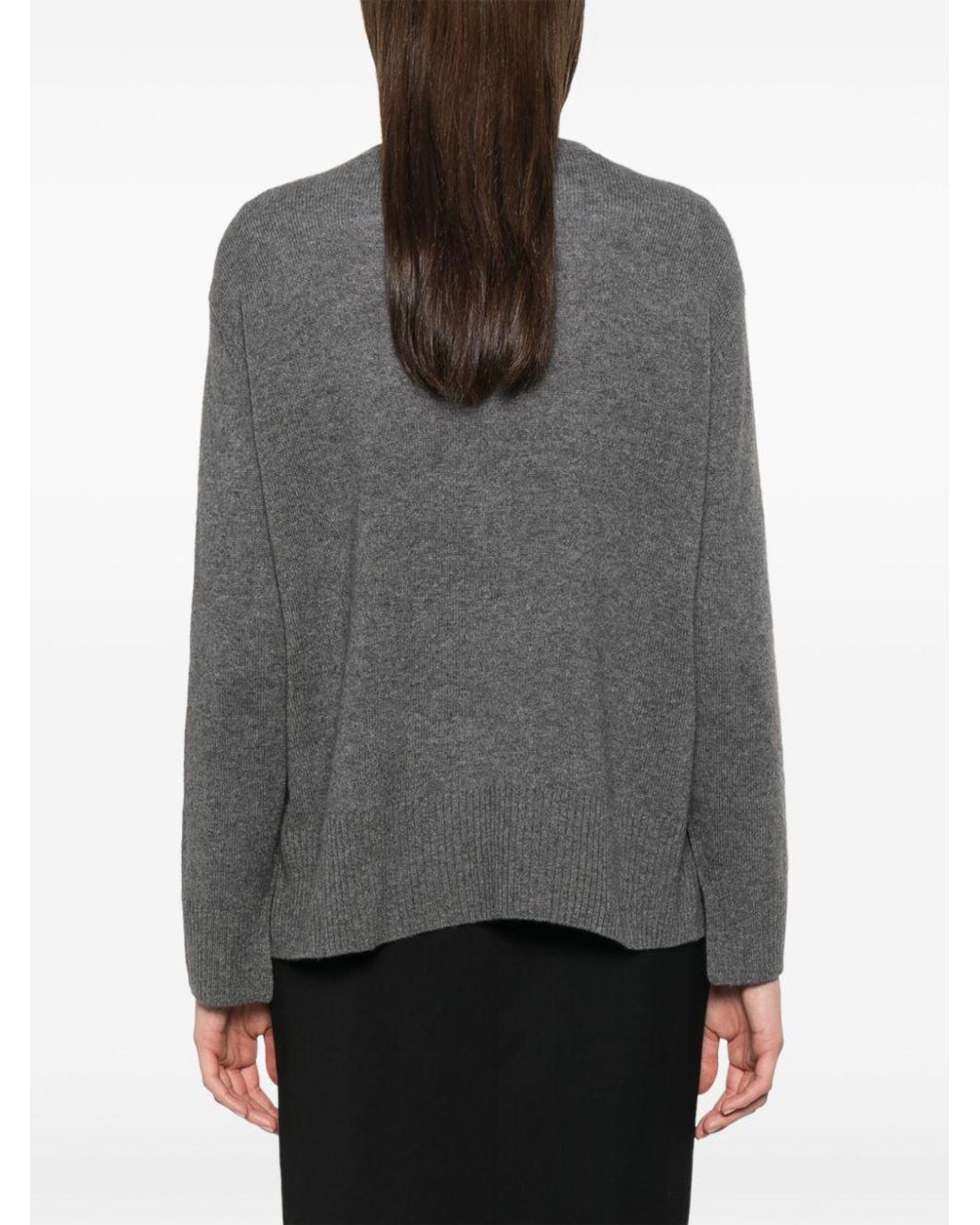 Be You Gray Cashmere Crewneck Sweater