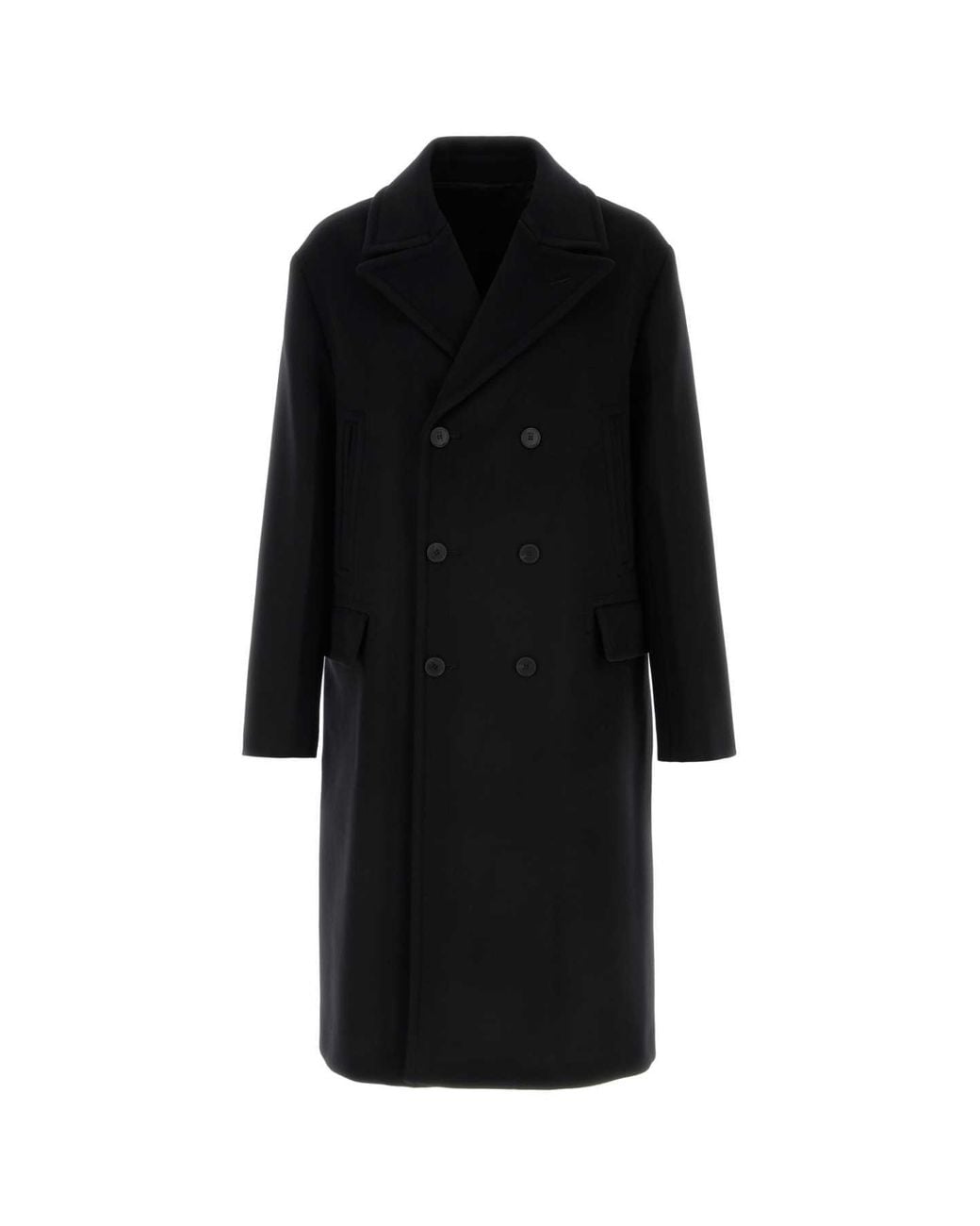 Fendi Black Double-Breasted Wool Jacket For for men