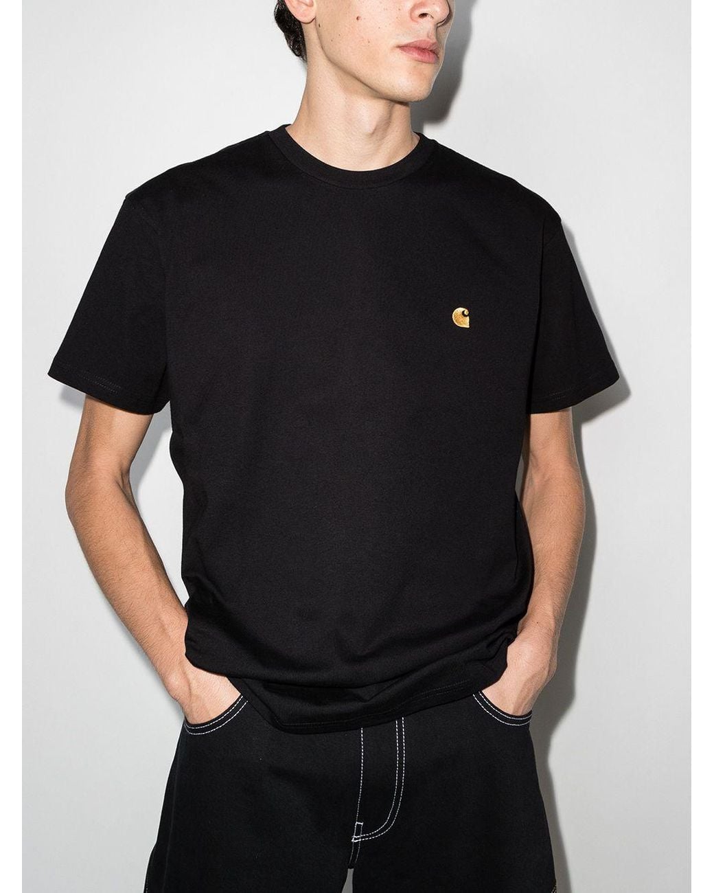 Carhartt Black Logo Cotton T Shirt