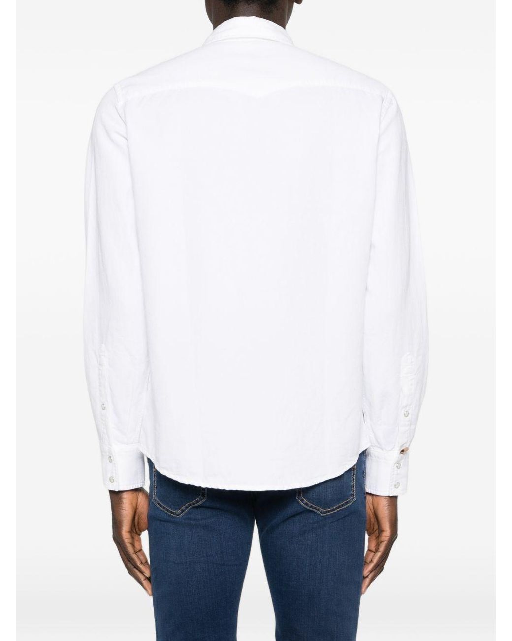 Jacob Cohen White Cotton Blend Shirt for men