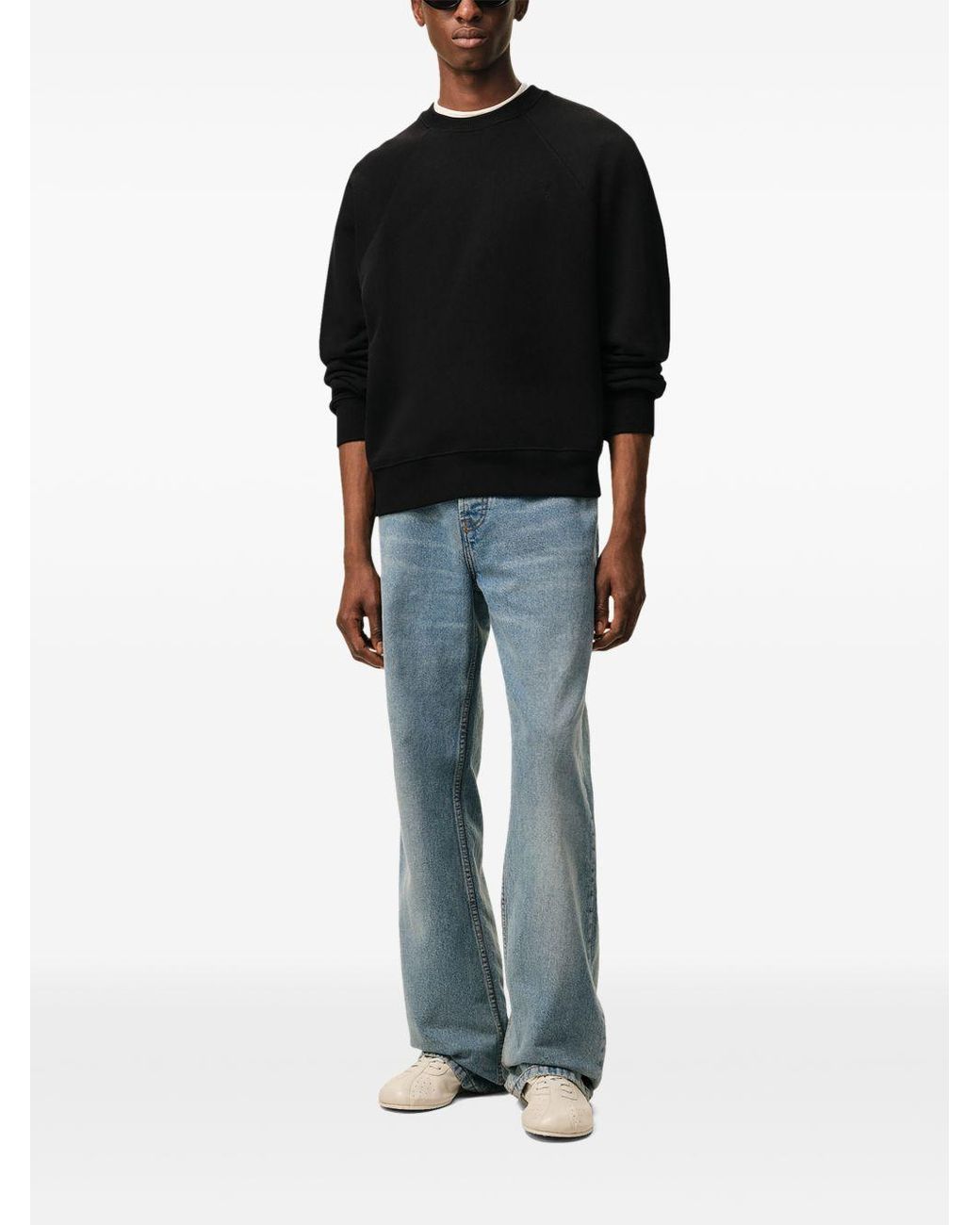 AMI Black Ami De Coeur Cotton Sweatshirt