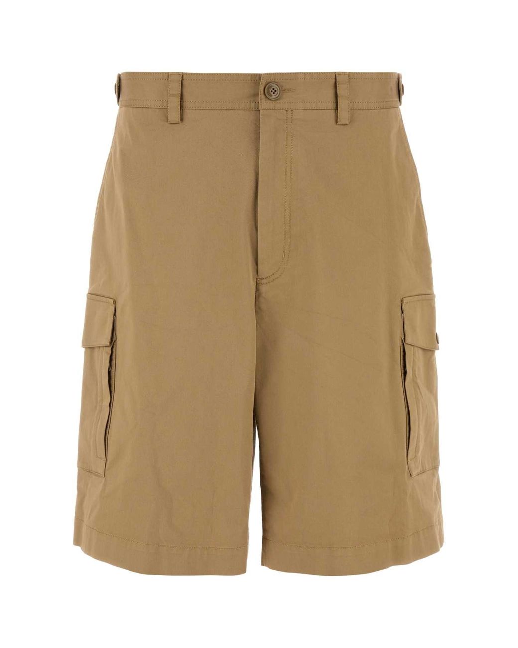 Moncler Natural Cappuccino Stretch Cotton Bermuda Shorts for men