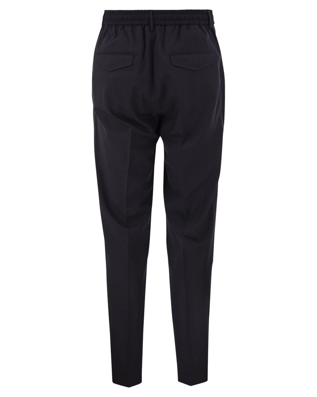 Peserico Blue Tailored Stretch Wool-Blend Jogger Trousers for men