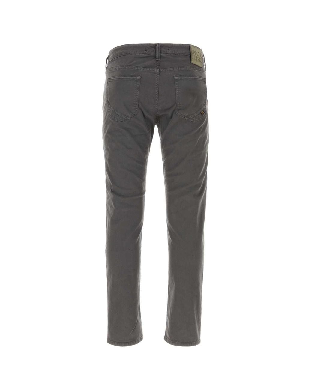 Incotex Gray Dark Stretch Cotton Pant for men