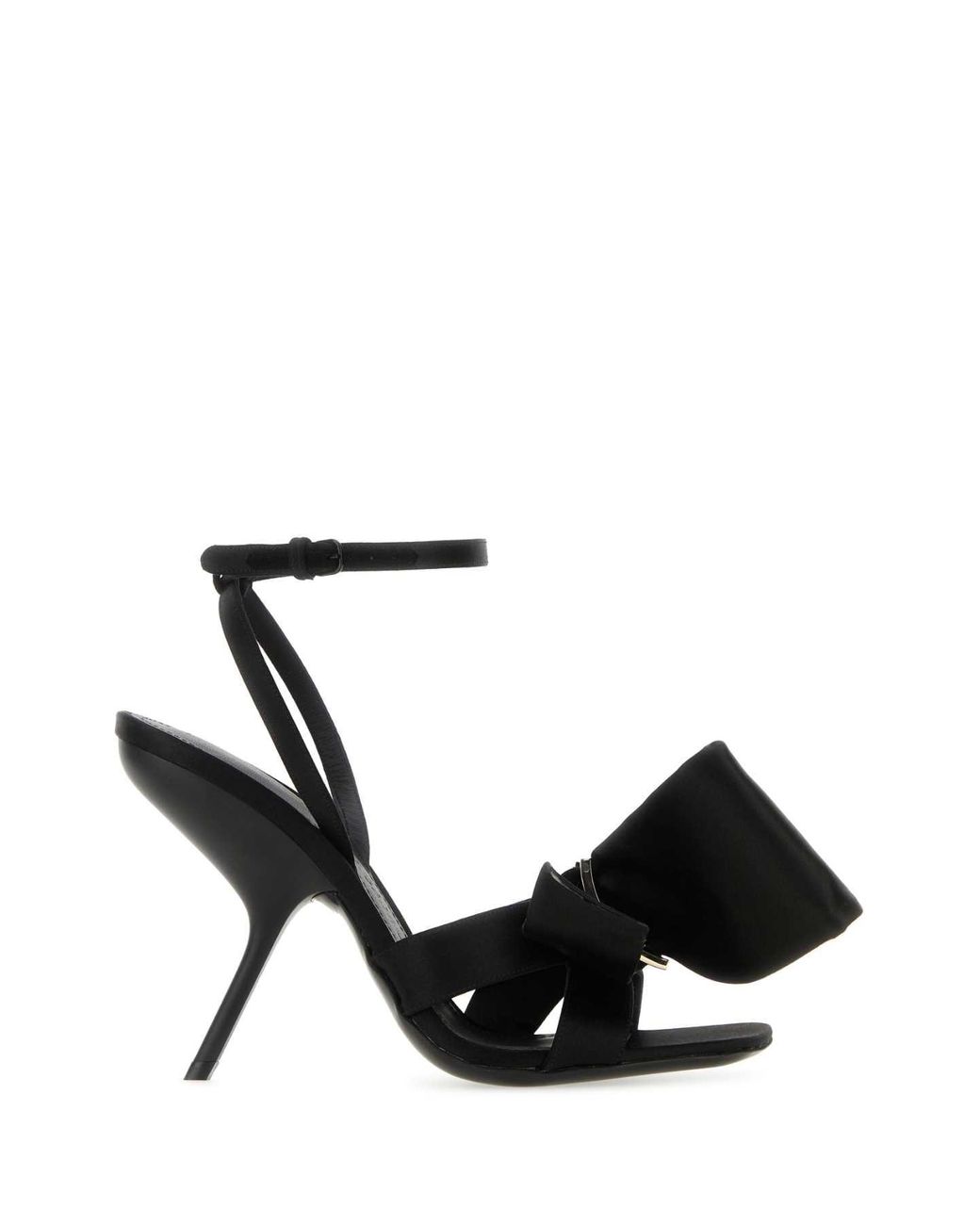 Ferragamo Black Salvatore Satin Sandals