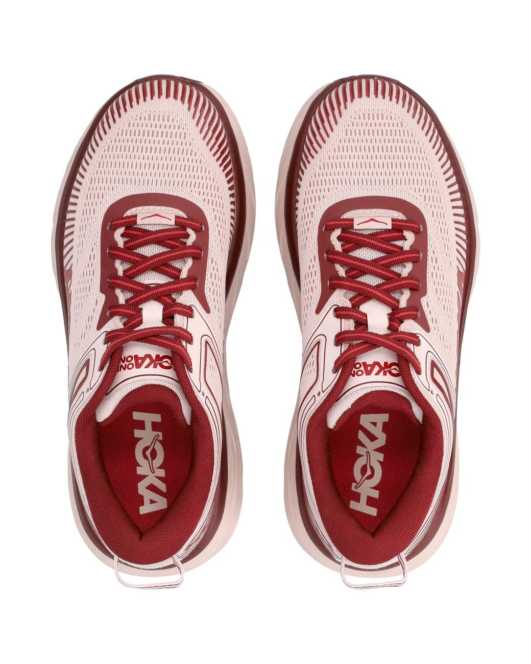 Hoka One One Pink Maximum Cushioning Bondi 7 Breathable Mesh Running Sneakers