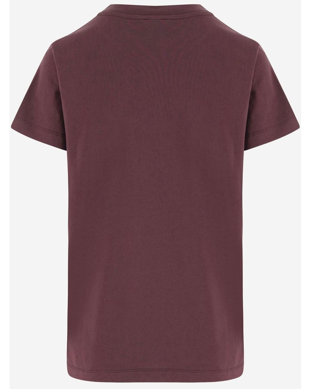 Pinko Purple Cotton Jersey T Shirt With Logo