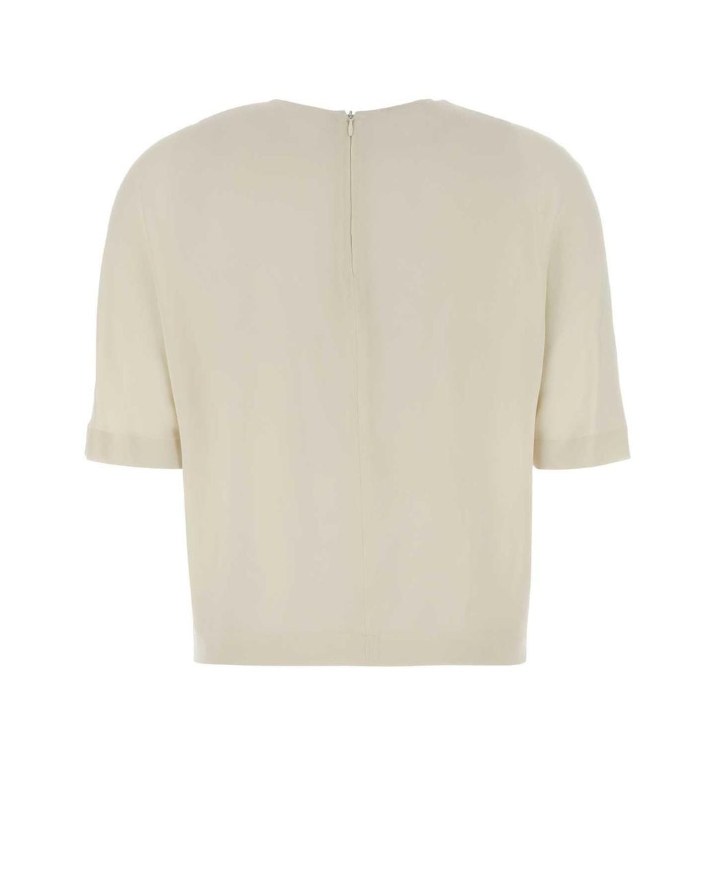 Giorgio Armani White Silk T-Shirt For