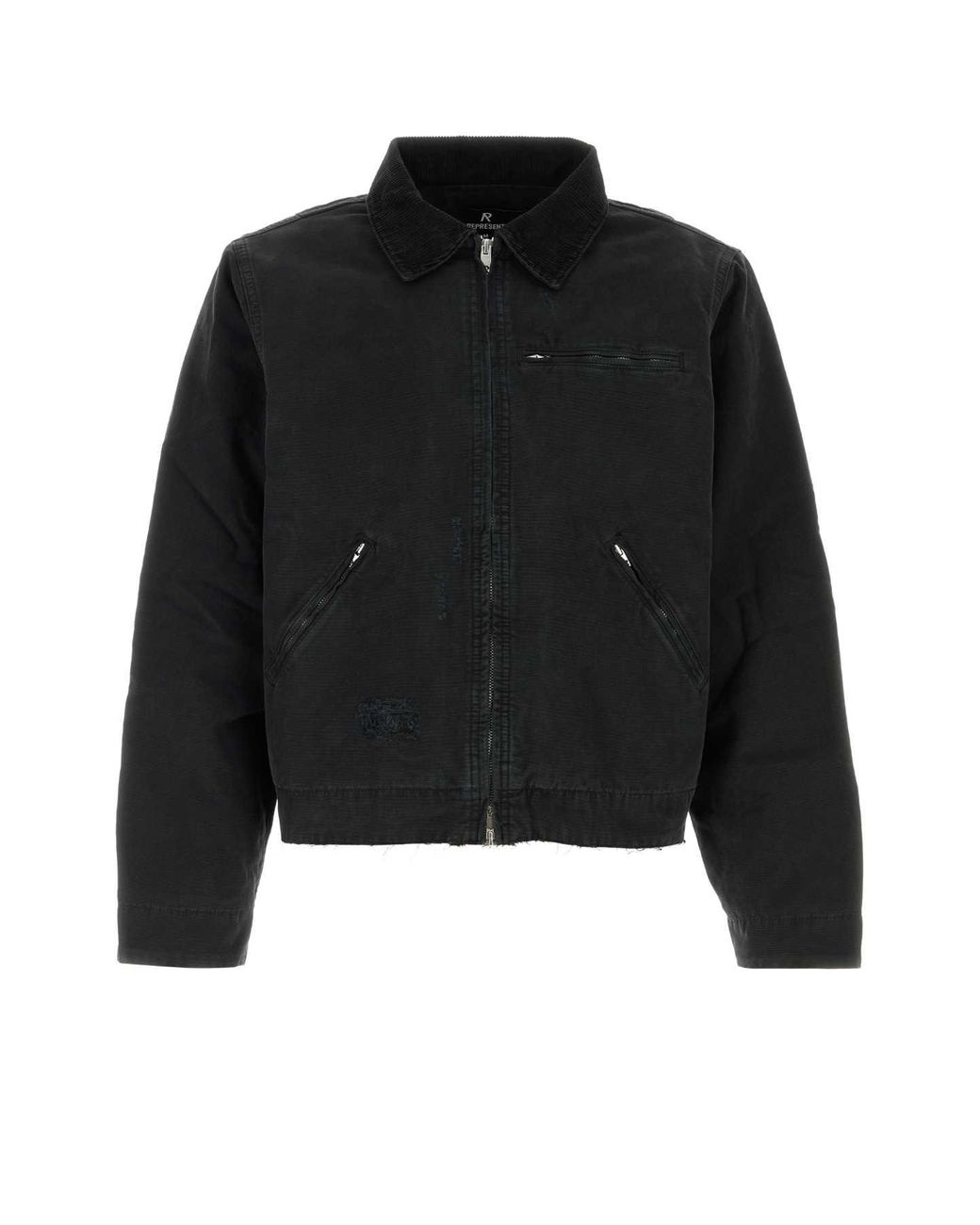 Represent Black Cotton Padded Jacket
