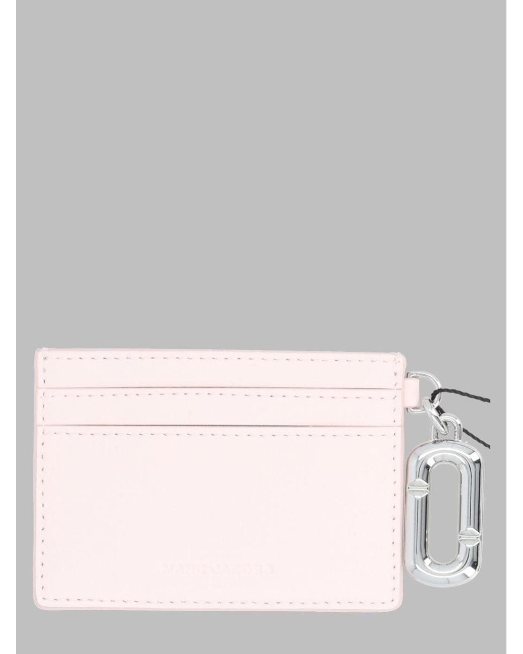 Marc Jacobs Pink Leather Card Holder With Keyring