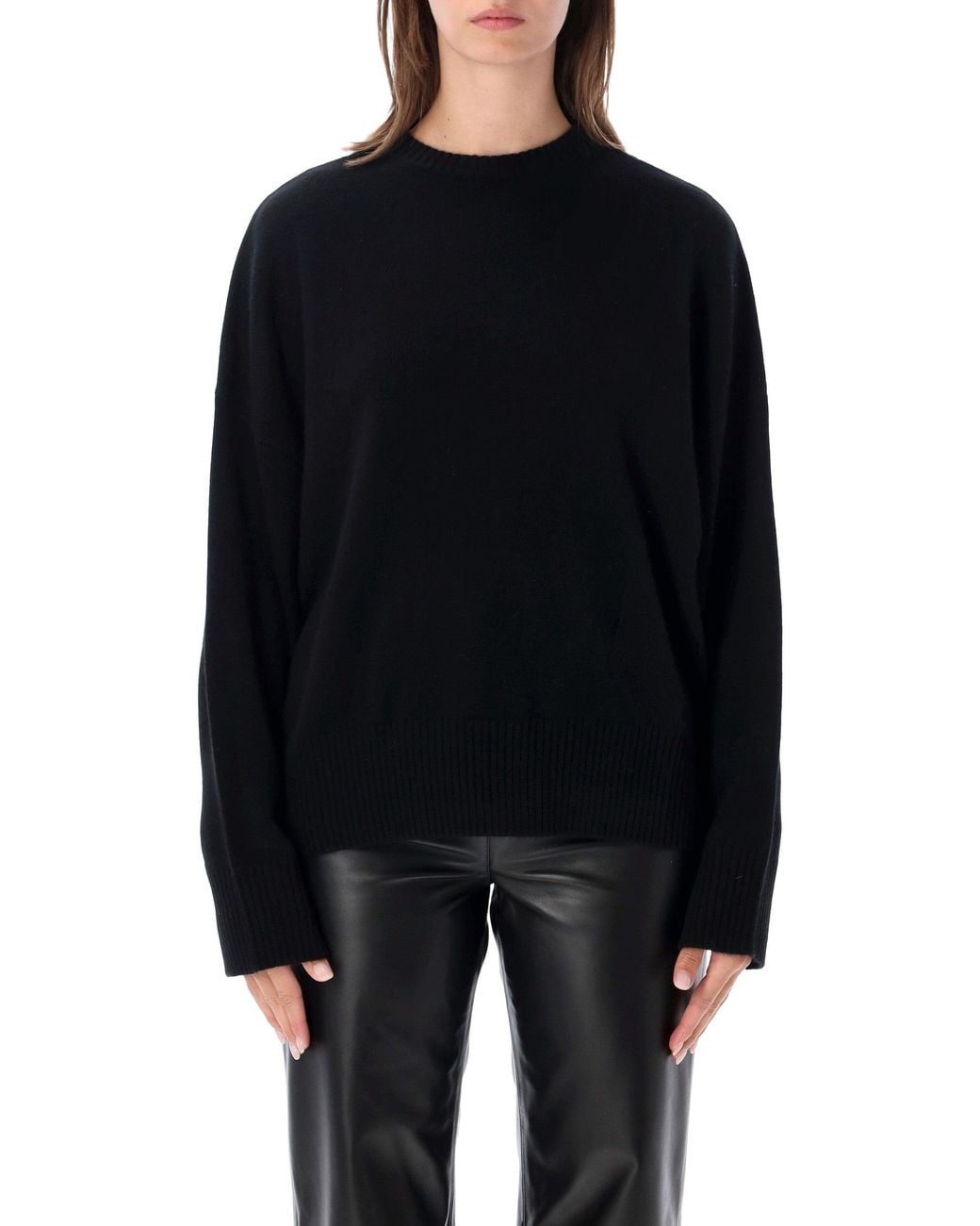 Loulou de Saison Black Cashmere Crewneck Sweater