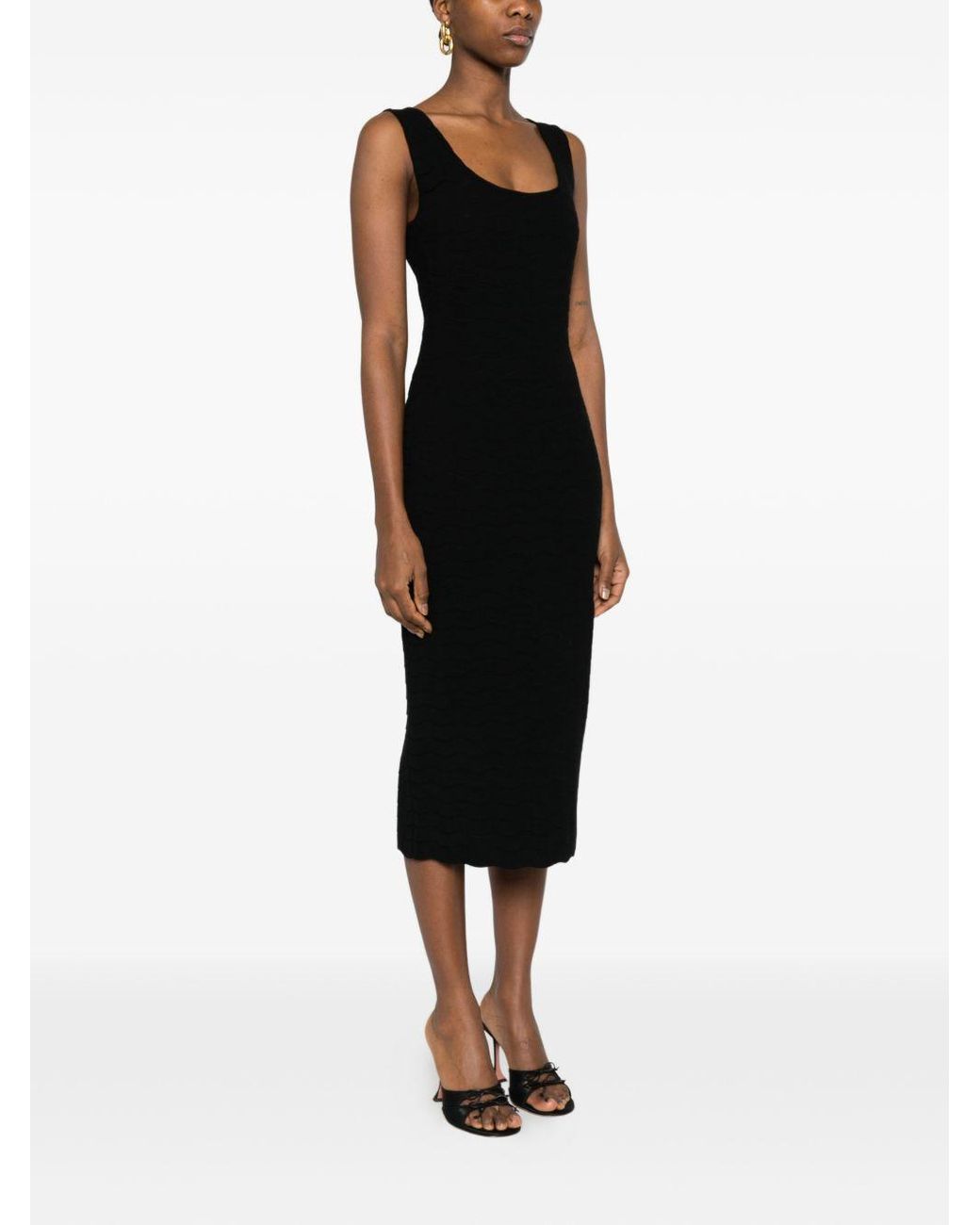 Emporio Armani Black Sleeveless Midi Dress