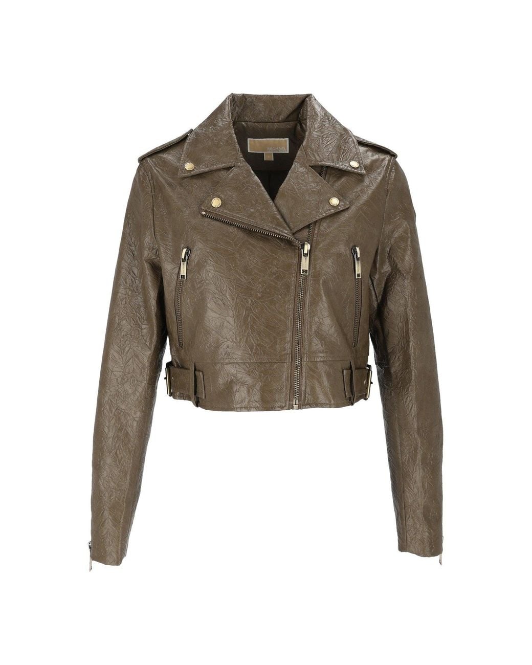 Michael Kors Green Veste De Moto À Manches Longues