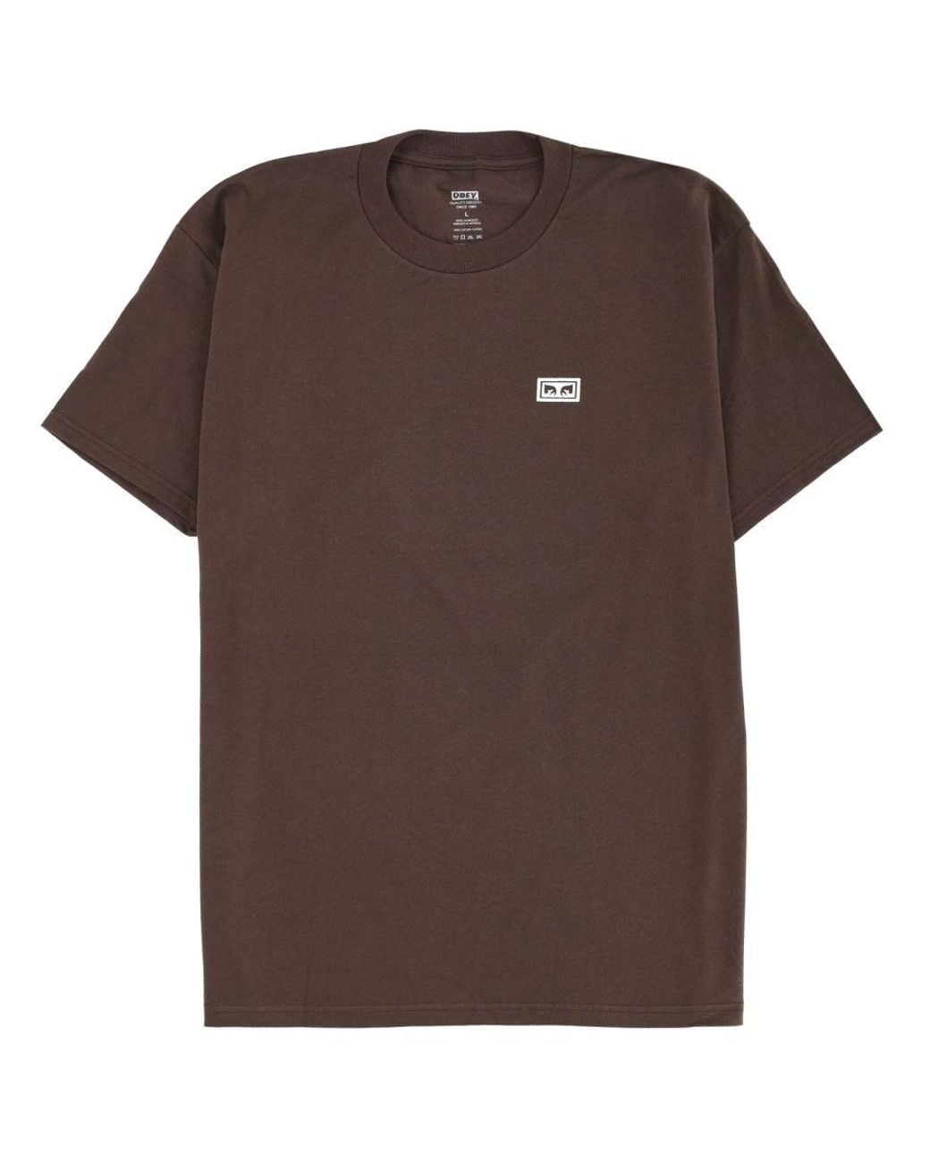 Obey Brown T-Shirt "Eyes-Iii" for men