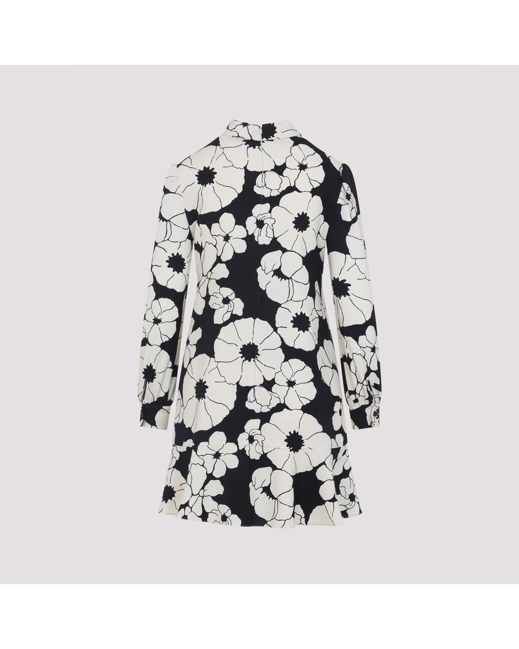 Céline Zwarte Wol Bloemen Mini Jurk in het Black