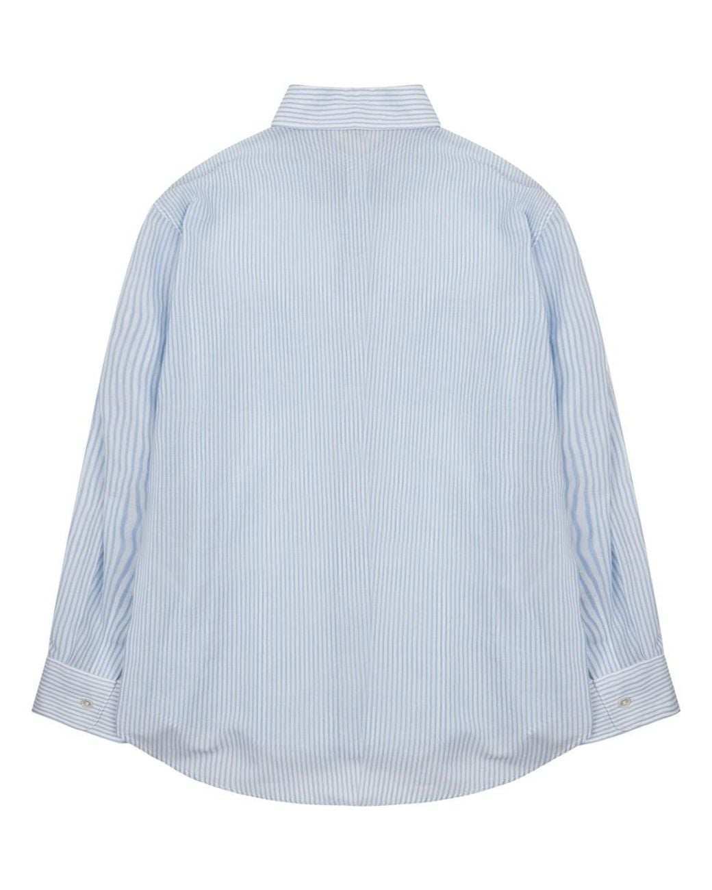 Céline Blue Striped Cotton Shirt For