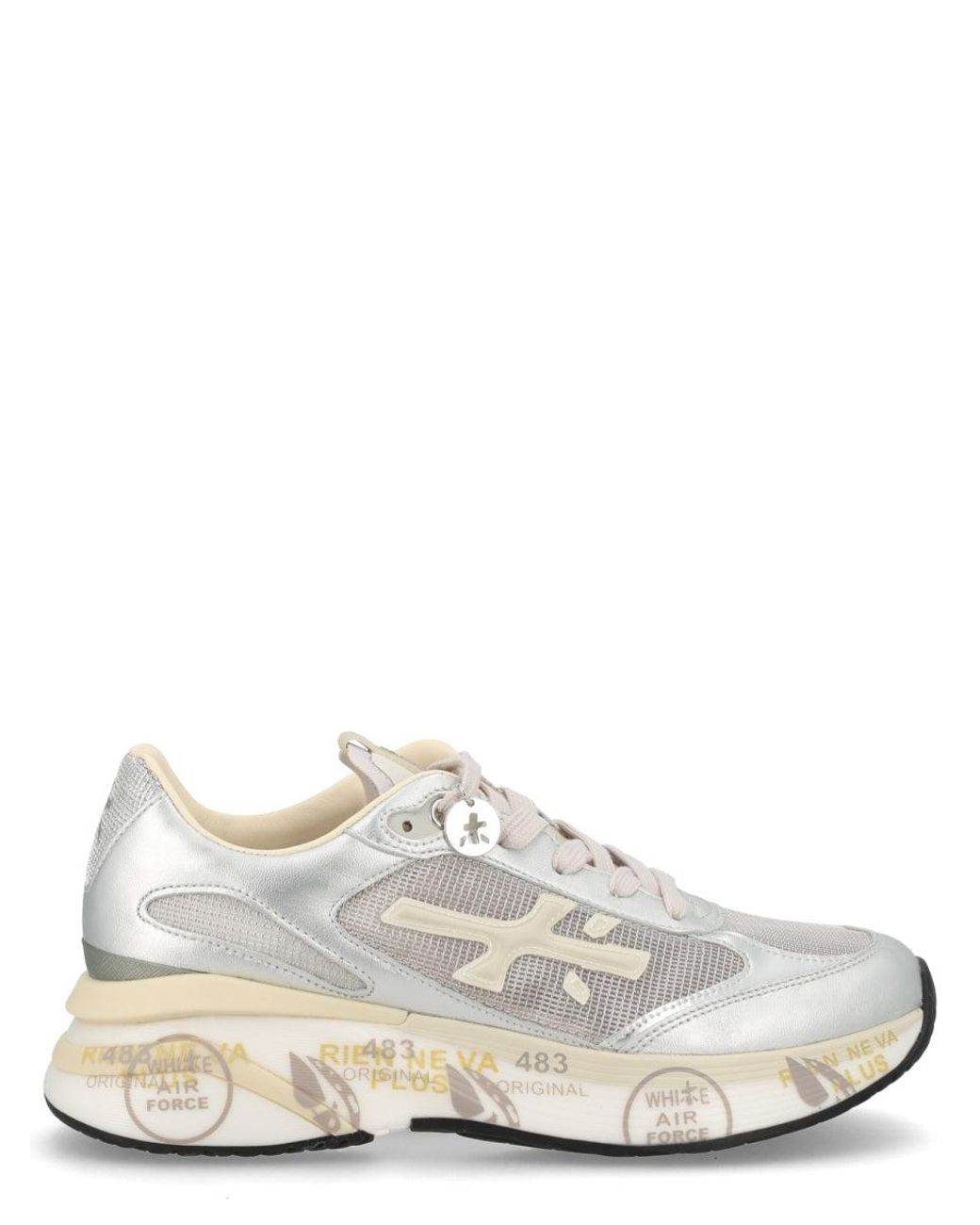 Premiata White Goat Leather Sneaker