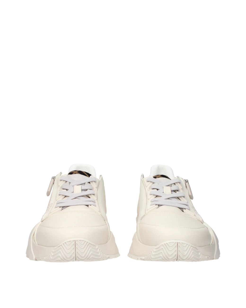 Fendi White Sneakers Flow Leather
