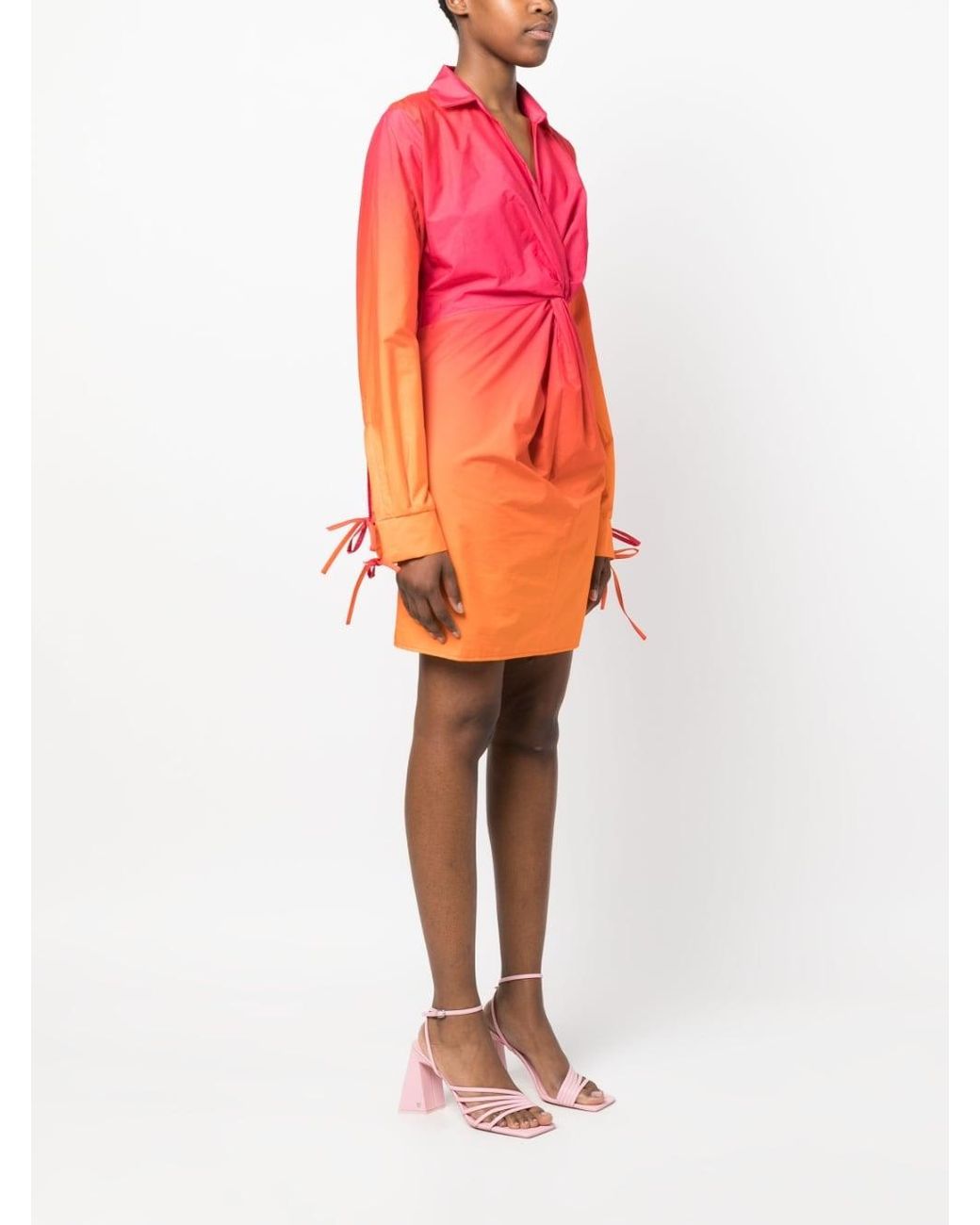 ANDREADAMO Pink Andreadamo Cotton Mini Dress