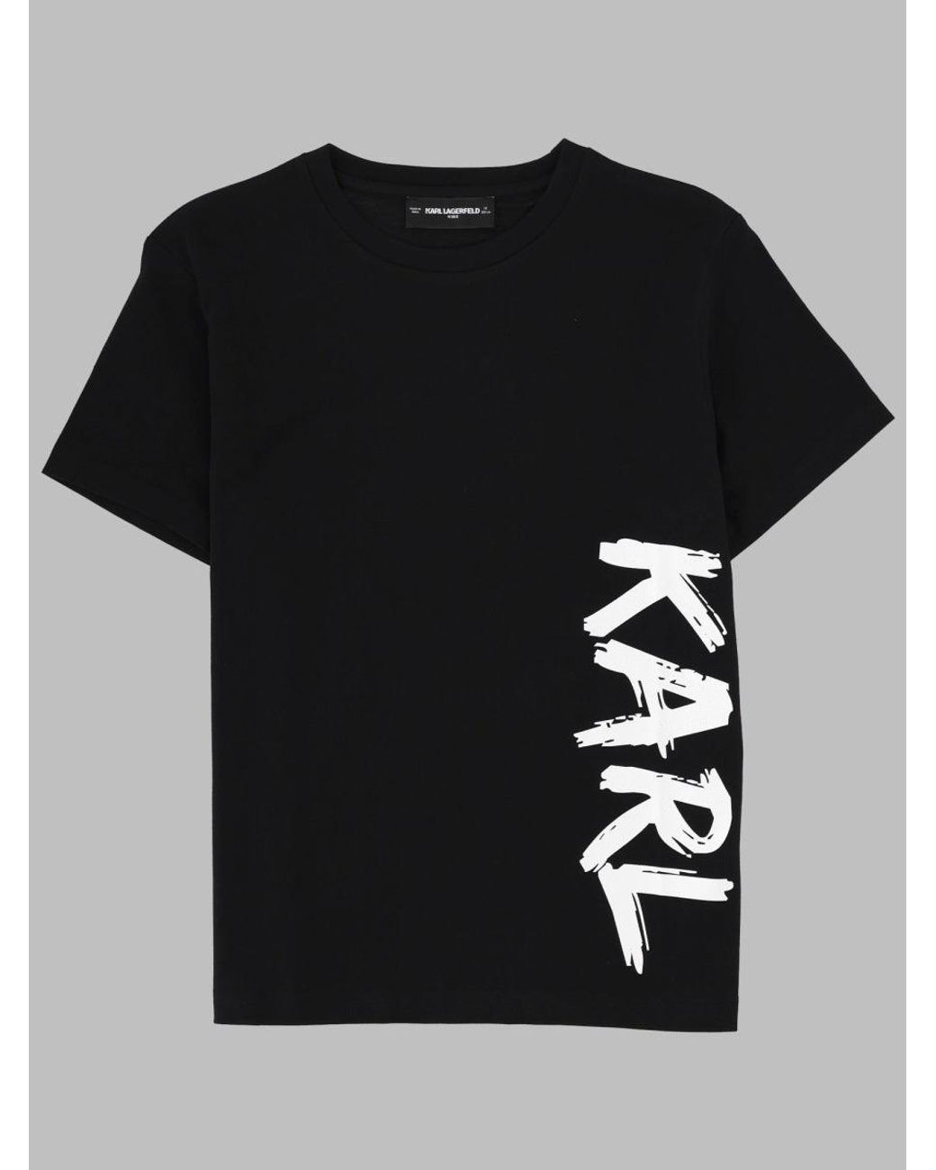 Karl Lagerfeld Black T-Shirts Con Stampa Logo
