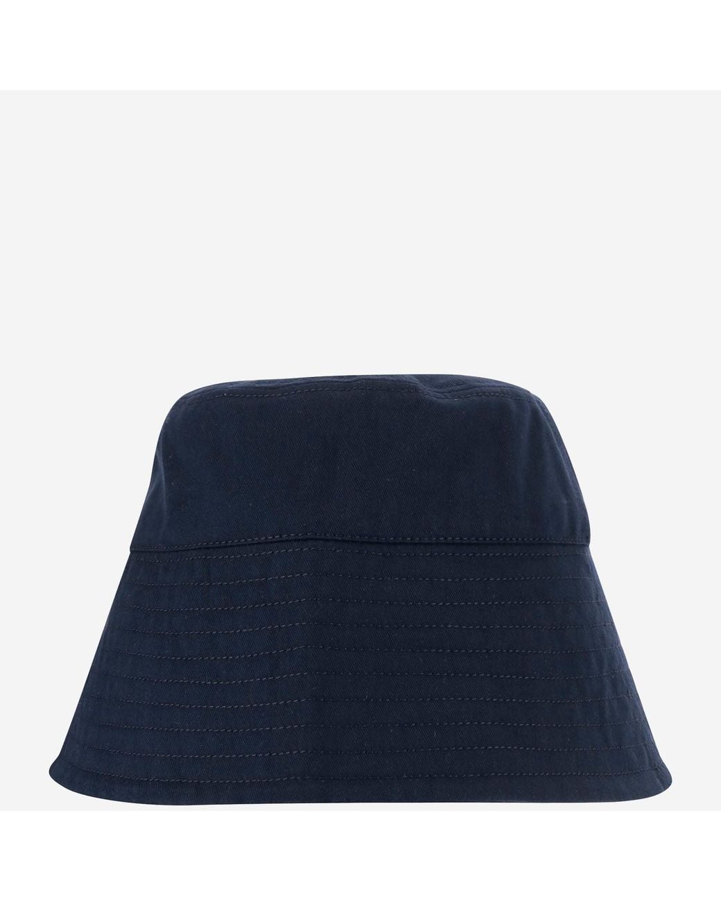 Patou Blue Cotton Bucket Hat With Logo
