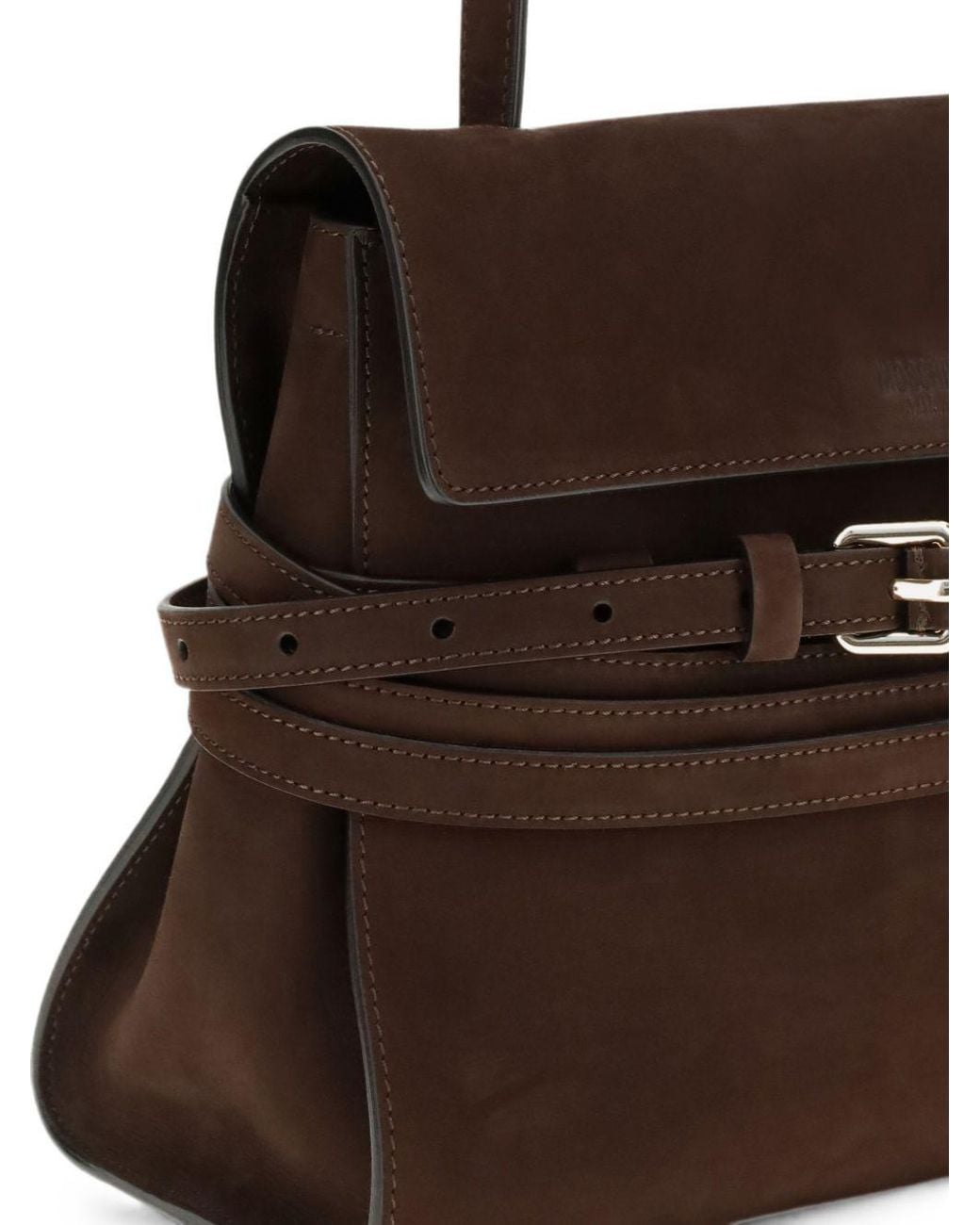 Moschino Brown Tie Me Top Handle Bag