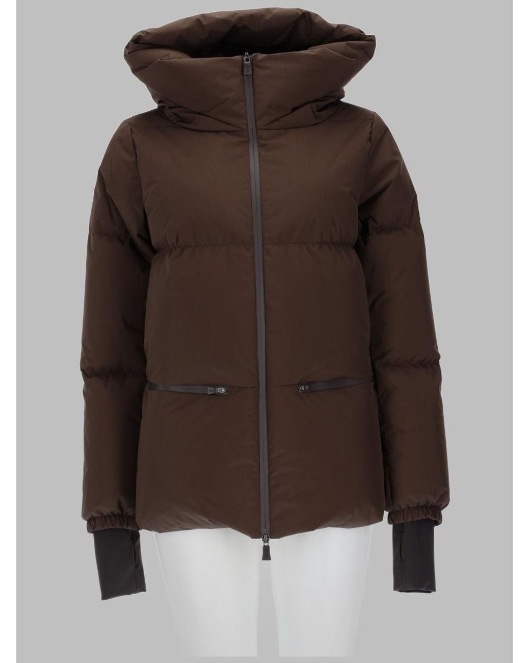 Herno Brown Hooded Puffer Jacket