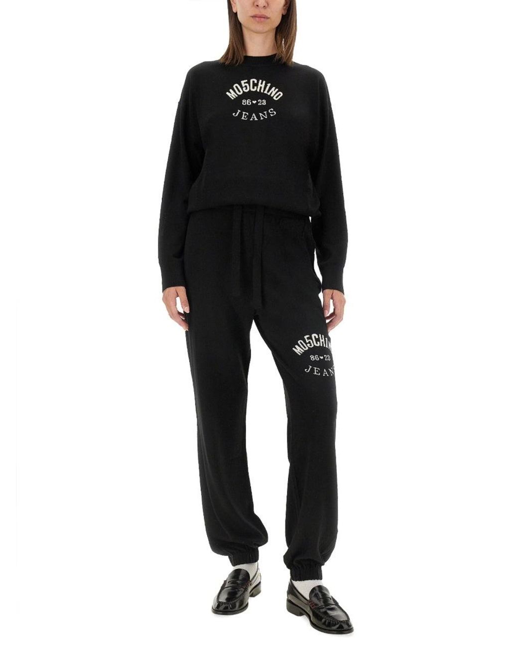Moschino Black Jersey With Logo