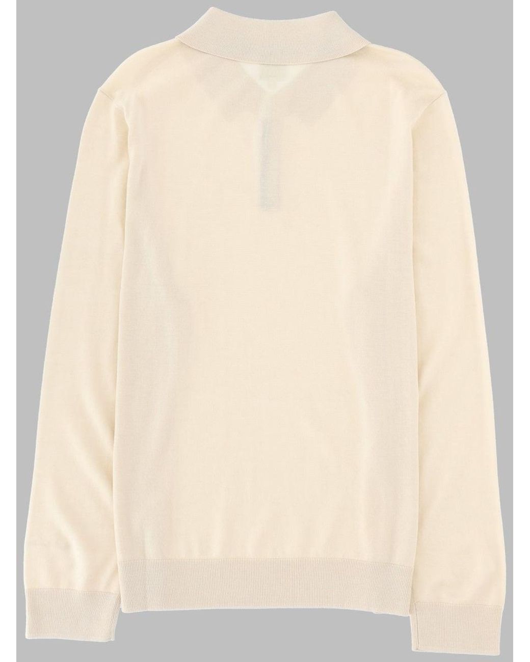 Paul Smith Natural Polo Shirt Merino Wool for men