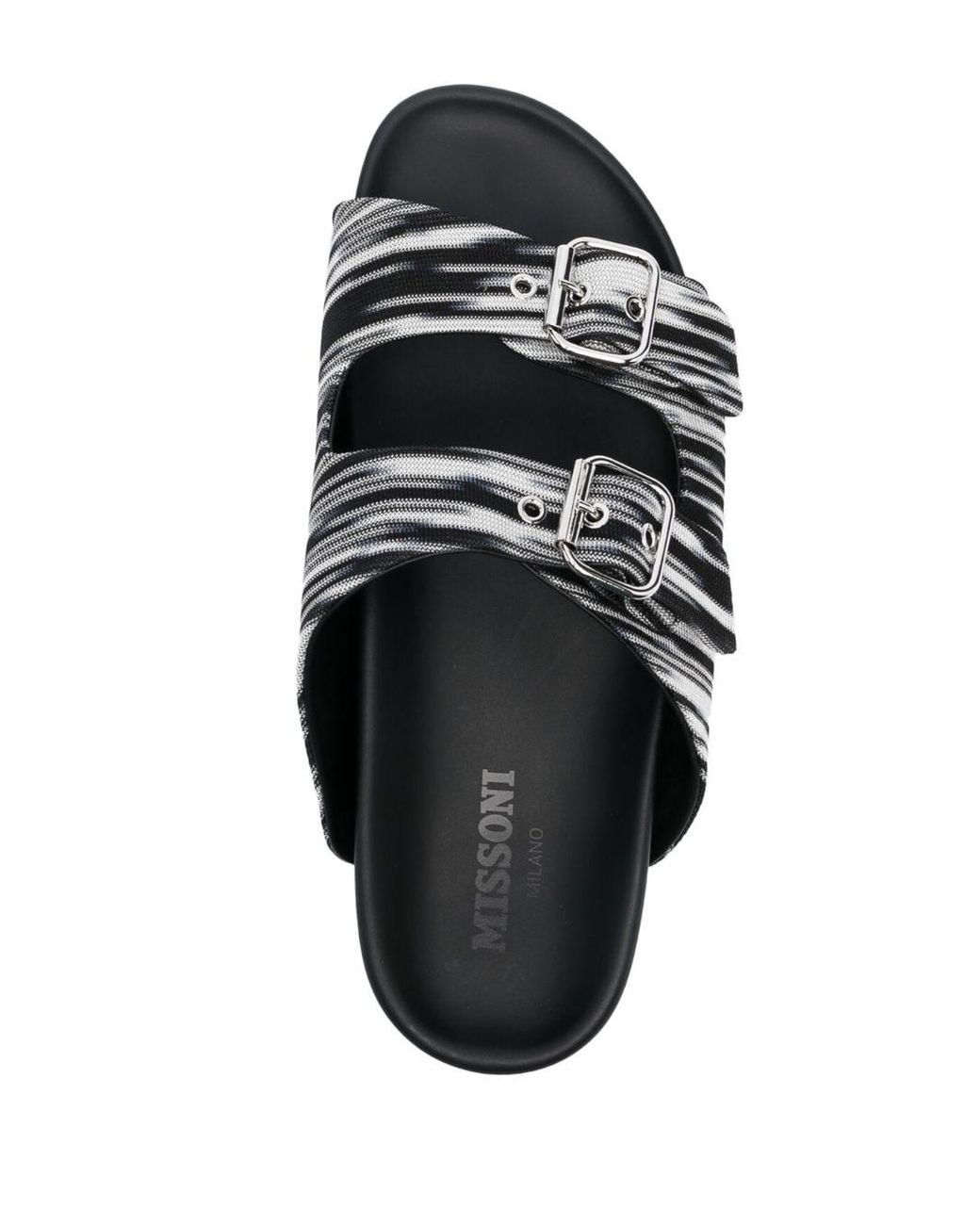Missoni Black Double-Buckle Knitted Slides for men