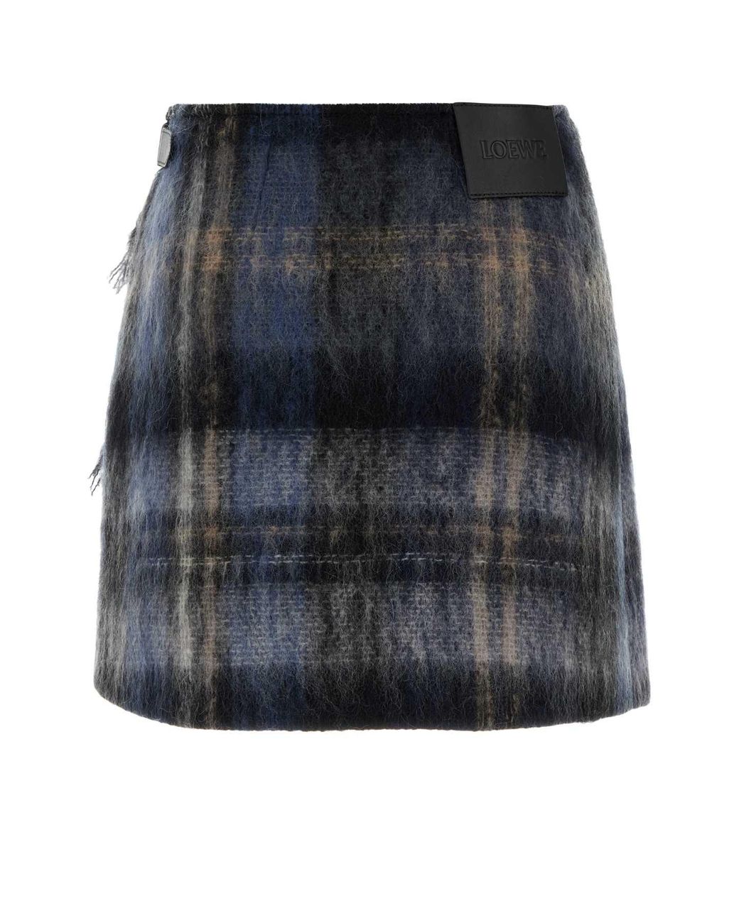 Loewe Black Embroidered Mohair Blend Mini Skirt