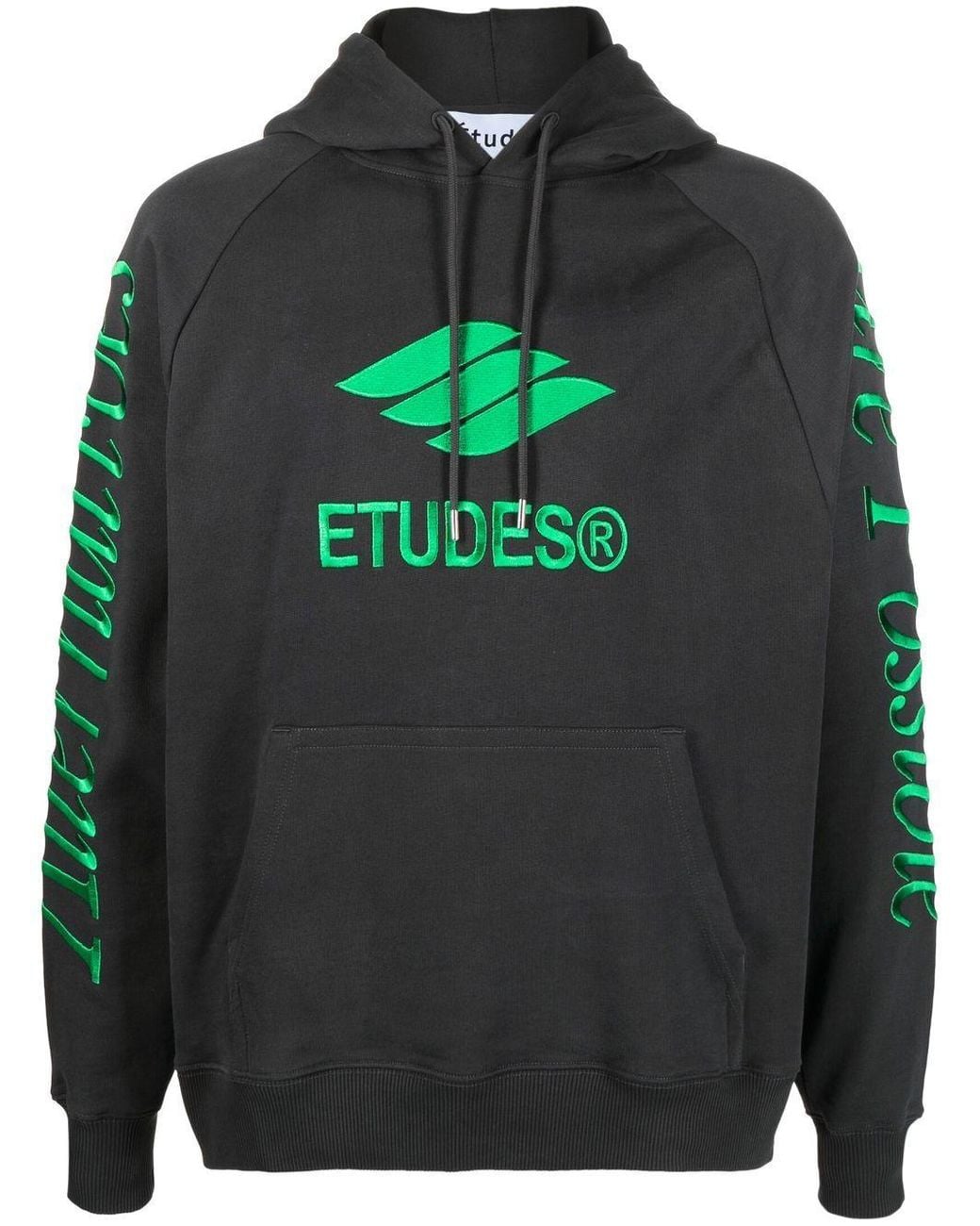 Etudes Studio Gray Racing Eco Logo-Embroidered Hoodie for men