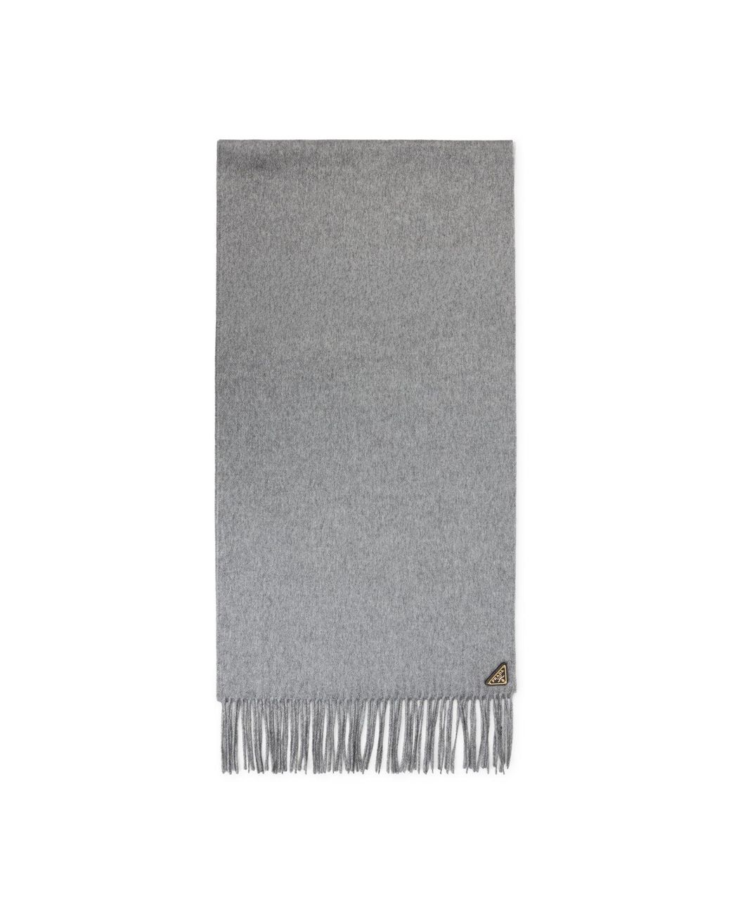 Prada Gray Silk & Cashmere Scarf For