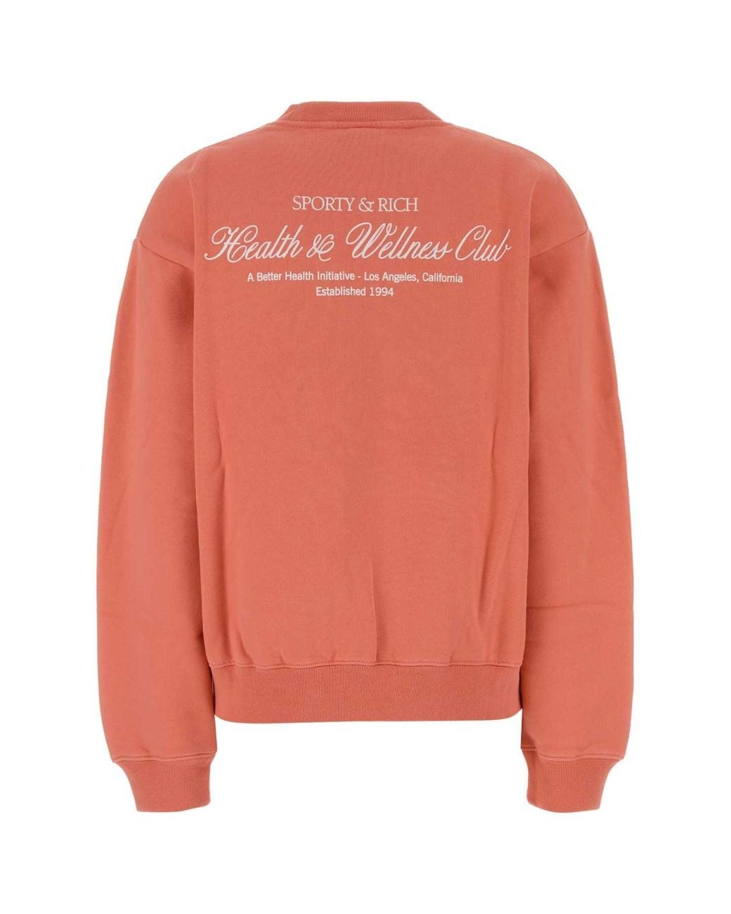 Sporty & Rich Orange Sporty Cotton Sweatshirt