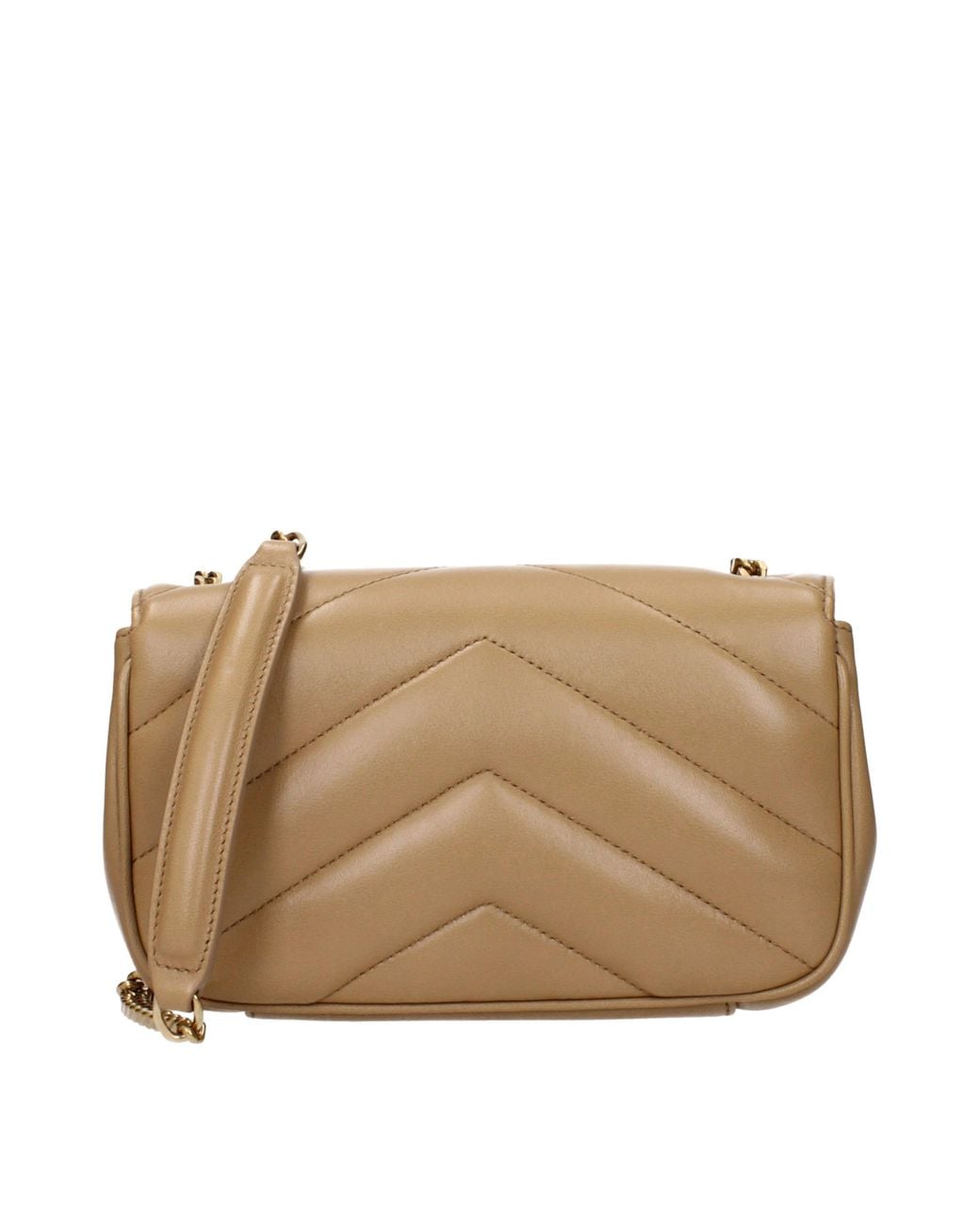 Saint Laurent Natural Bags With Lace Loulou Leather/Tan