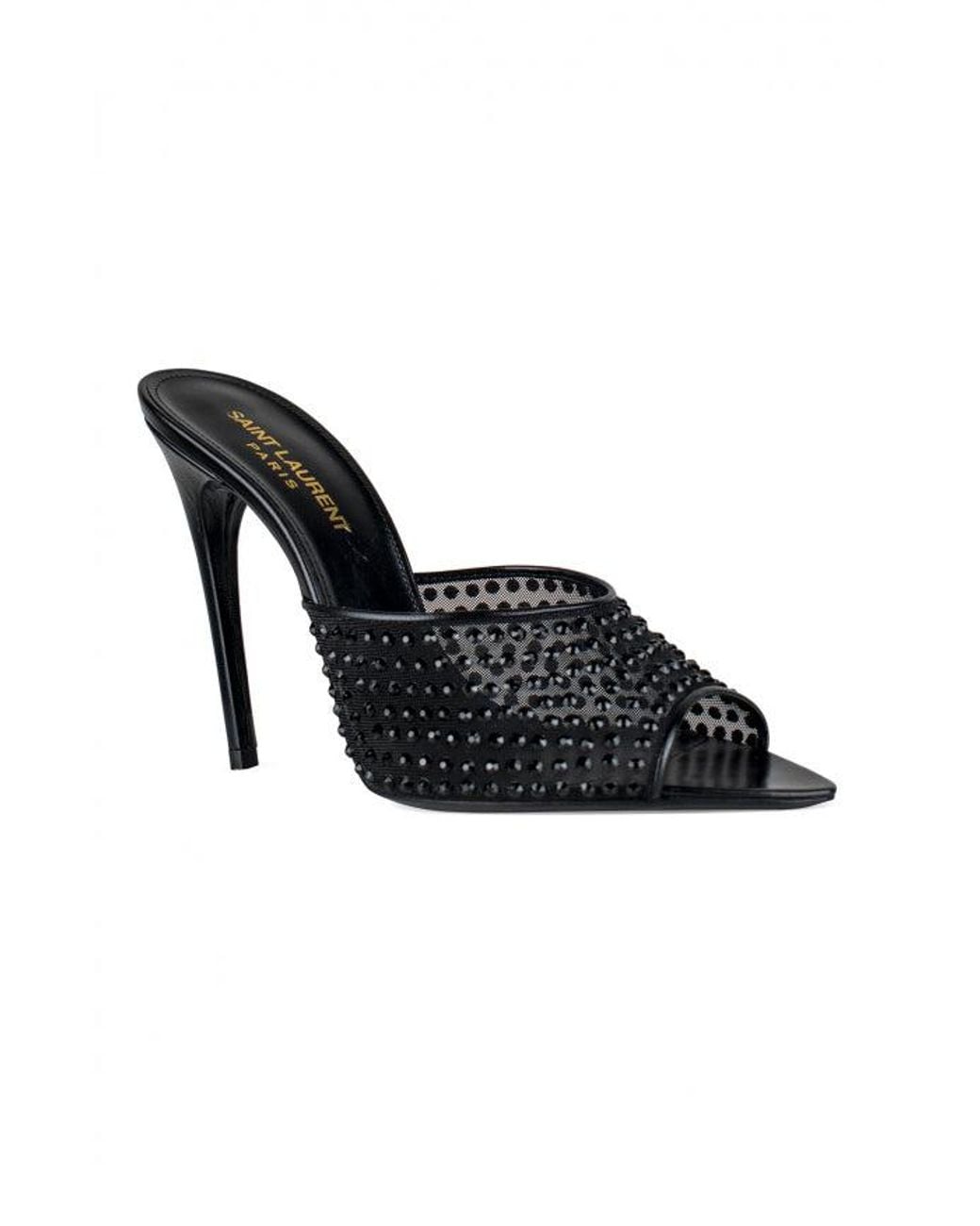 Saint Laurent Black Blonde Mules