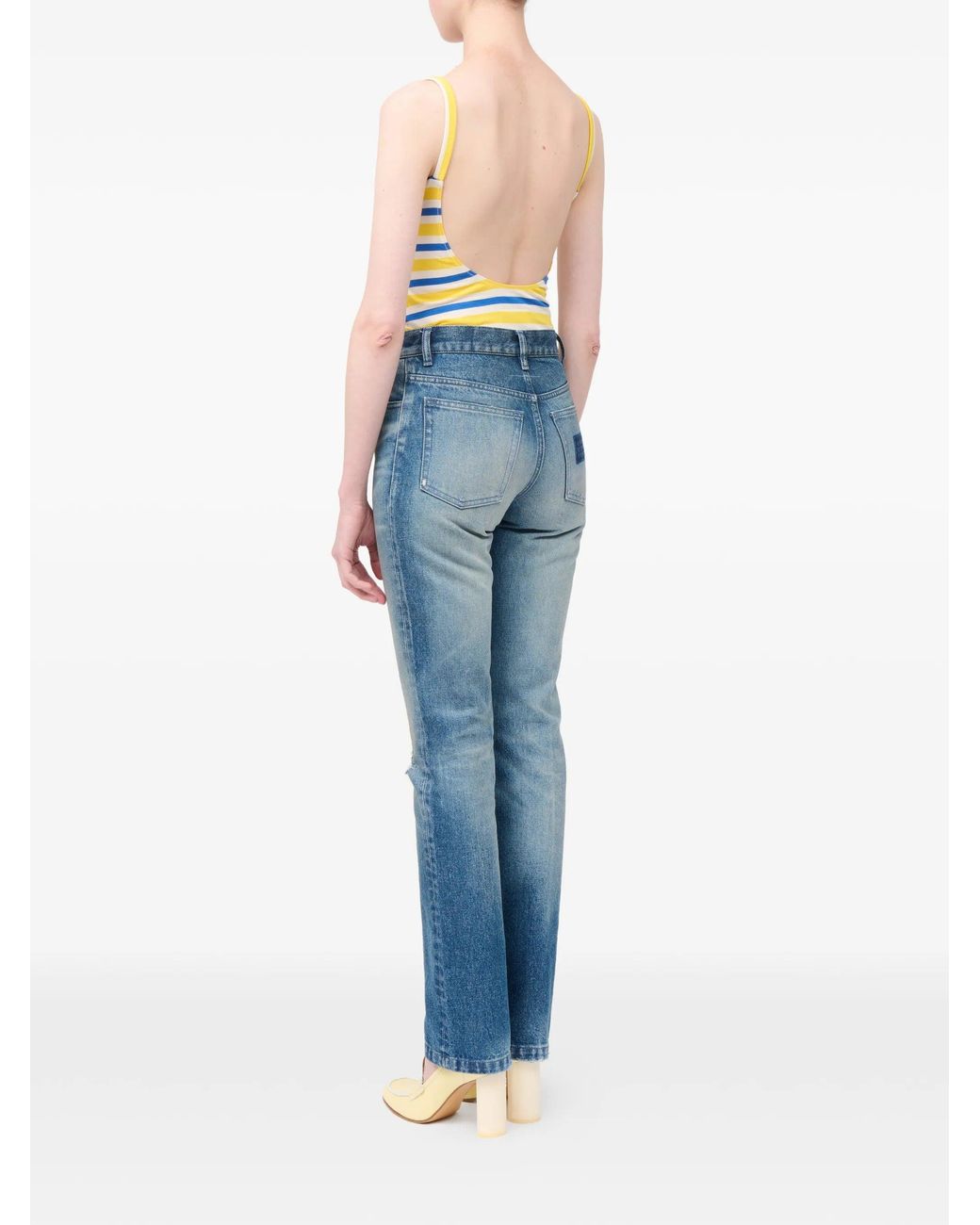 MM6 by Maison Margiela Blue Pants 5 Pockets