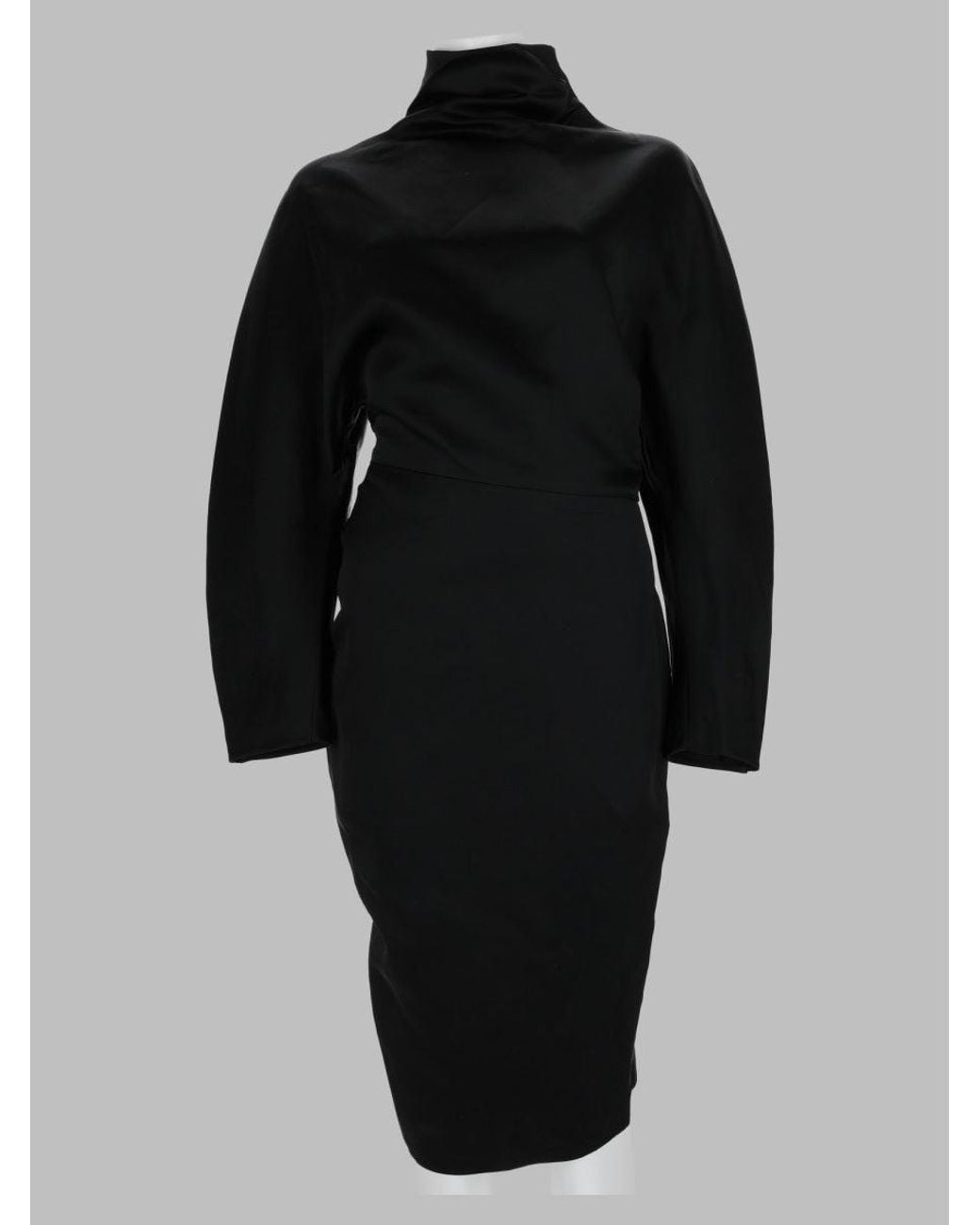 Khaite Black Style Satin-Textured Mini Dress