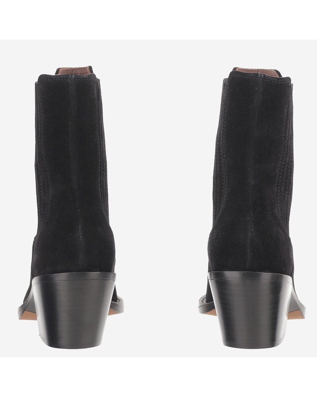 Paris Texas Black Suede Ankle Boots Calf Leather